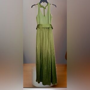 White by Vera Wang Olive Green Maxi Dress